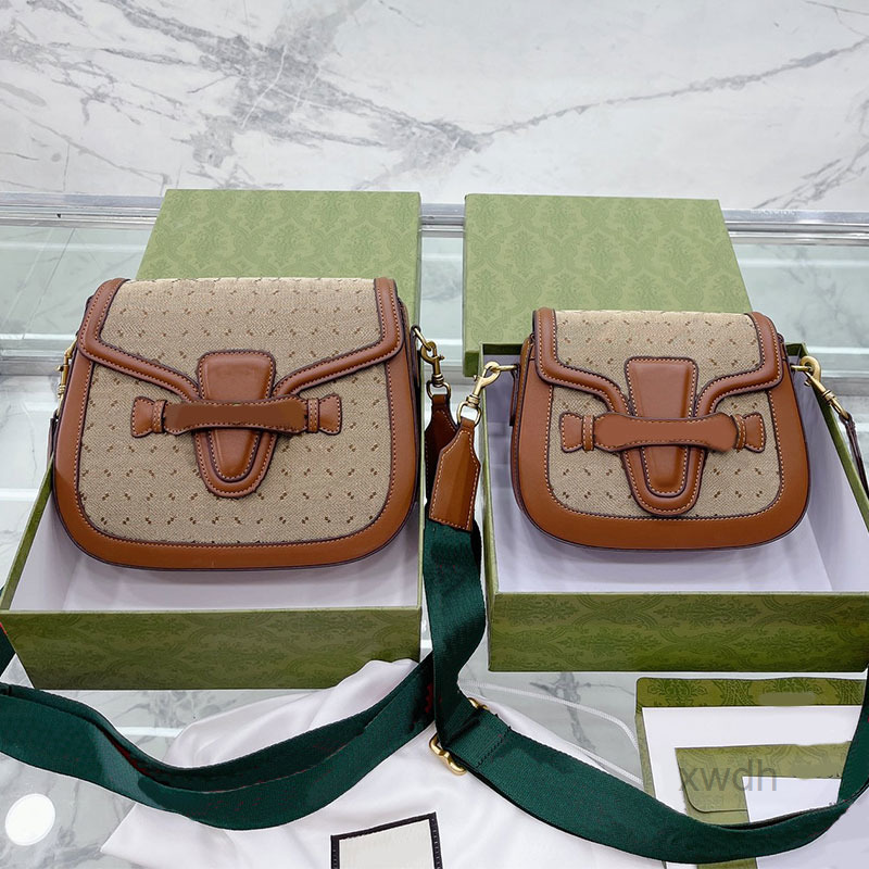 

Evening Bags Saddle Web Handbags Purse Women Horsebit Crossbody Bag Canvas Leather Shoulder Bags Red Green Ribbon Fashion Letters High Qual