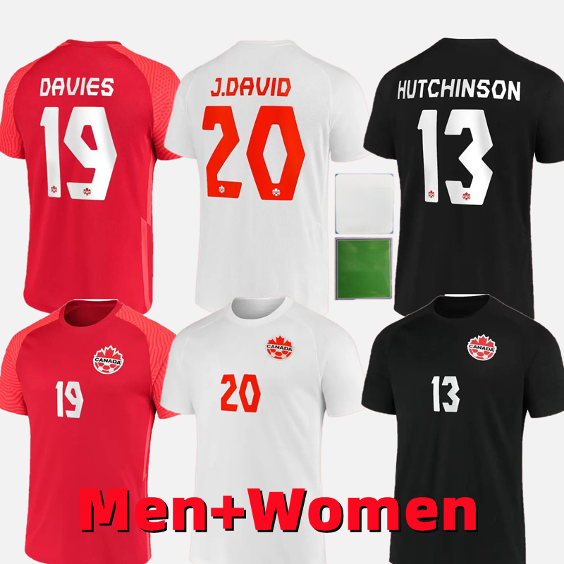 

22 Canada Soccer Jerseys DAVIES National Team Home Away 2022 OSORIO Latest DAVID LARIN CAVALLINI LARYEA MILLAR HOILETT Men Women Football Shirts, 2022 away