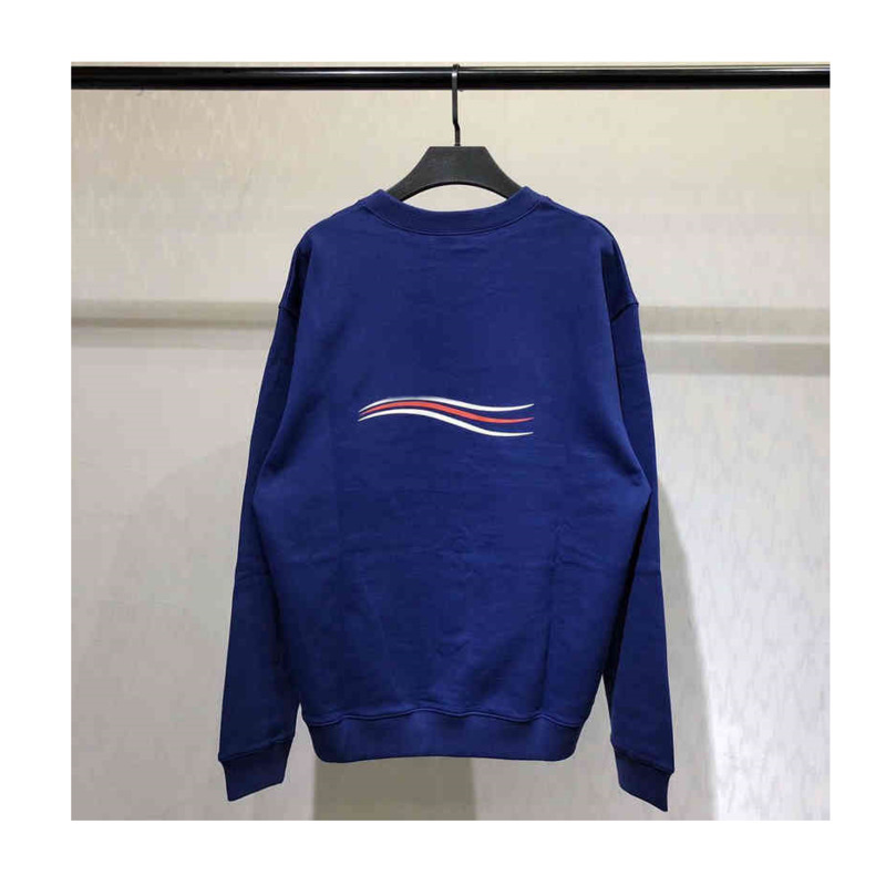 Designer Balanciagas Hoodie Fashion Brands Autumn And Winter Trendy Round Neck Mens Woman Lovers Pure Cotton Large Loose Balenciga Sweater-image-805940900