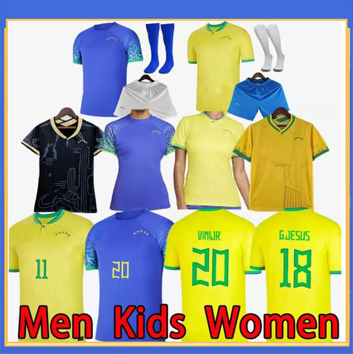 

Soccer Jersey COUTINHO VINICIUS brasil BrAZiLs National Team home away 2022 2023 Camisa Kids Kit Football Shirt Training SILVA player Kits22, 2022 women