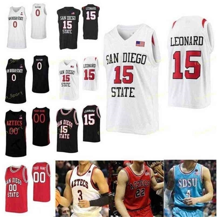 Sj College SDSU State Aztecs Basketball Jersey 35 Sj el Mensah 4 Trey Pulliam 5 Jalen McDaniels Yanni Wetzell Custom Stitched