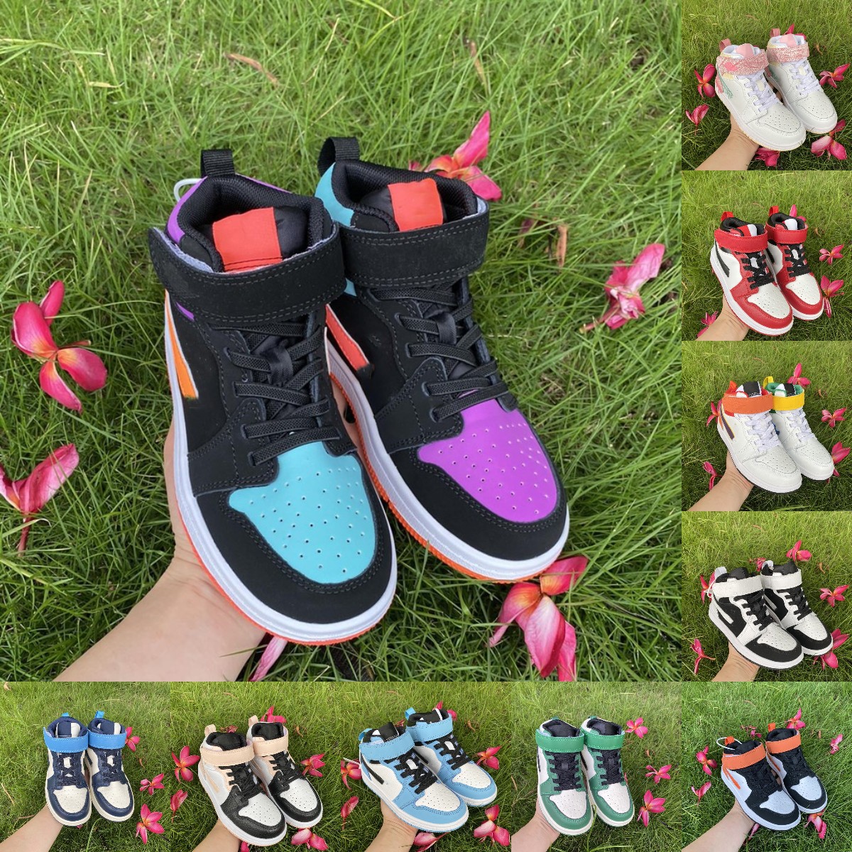 

Mid High Top Jumpman 1 Basketball Shoes Boys Girls Kids Toddler Sports Trainer Obsidian University Blue Multicolor Teen Infans Baby Outdoor Sneaker Jordon Trainers, Fill postage