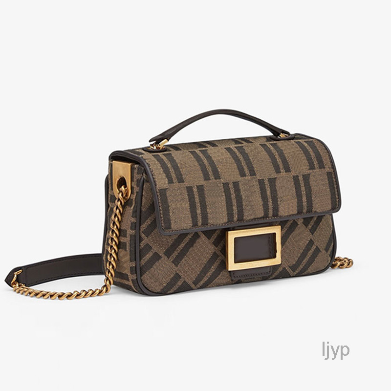 

Evening Bags Old Flower Chain Baguette Bag Crossbody Bags Women Canvas Classic Metal Letter Flap Hasp Square Shoulder Handbags Purses Clutch Totes Purse Wallet