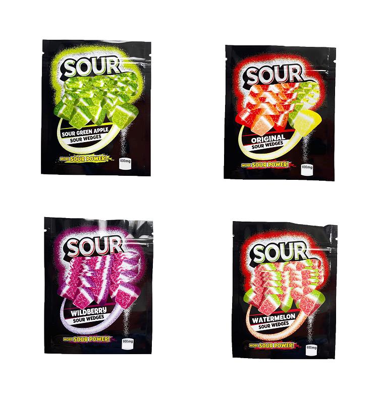 

empty edibles mylar packaging bags sour jacks gummies Mylar Bag Smell Proof Baggies