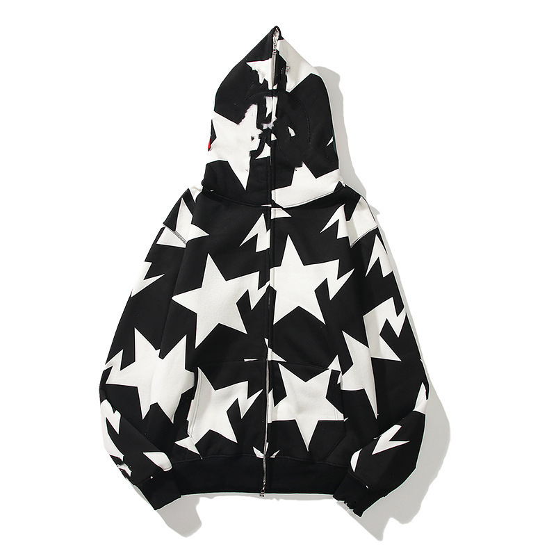 

21mens hoodies designer hoodie luminous women sweatshirts letters Camo Shark hoody oversized, 1pcs button