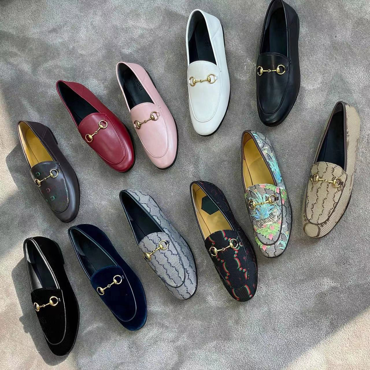

Dress Shoes Loafers Mules Princetown Women Flat Casual Shoe Authentic Cowhide Buckle Lady Leather Trample 100% Large Size 34-46, 32