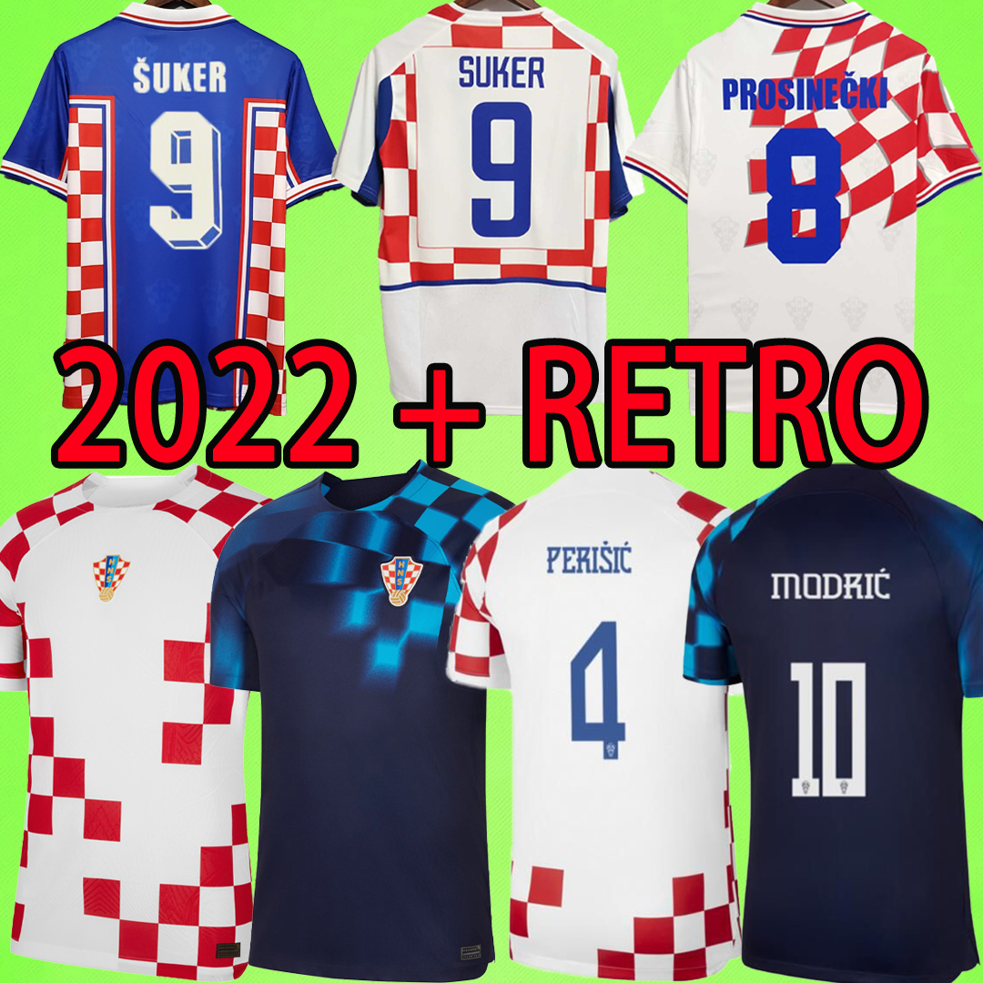 

Croacia 2022 Soccer Jersey MODRIC World Cup 22 23 national Croatie team 2023 RAKITIC KOVACIC SUKER Retro 1998 2002 Football Shirt Kovac Boksic Croazia home away KIDS, 2022 home