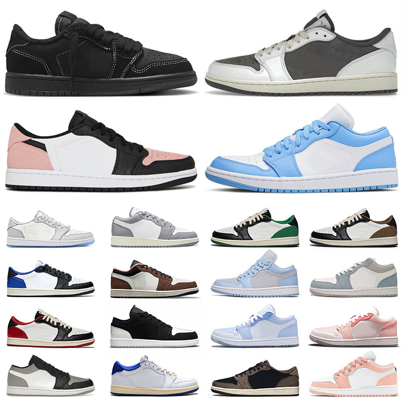 

TS x Reverse Mocha Black Phantom Basketball Shoes Jumpman 1 1s Low For Mens Womens Fragment Mighty Swooshers Pink Bleached Coral Sneakers Trainers Big Size 12, 36-46 travis scotts black toe
