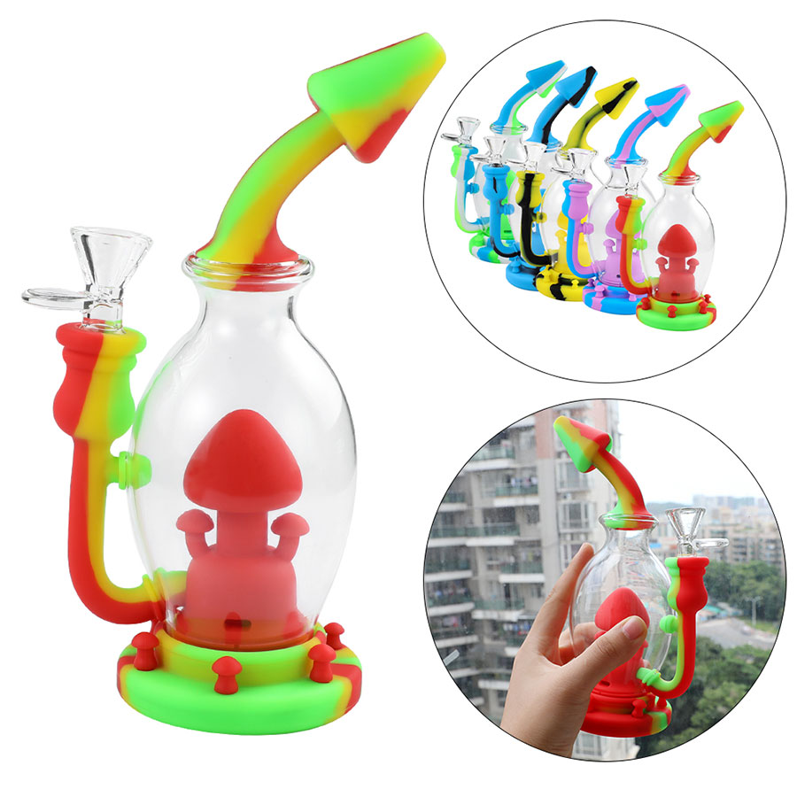 

E-cigarette accessories Mushroom water pipe silicone smoking water pipes