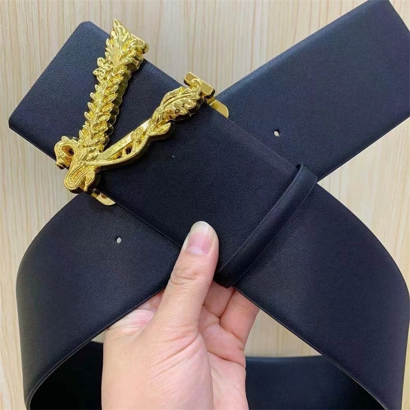 Belly Chains Top Quality Genuine Leather Women Waistband Luxury V Buckle Belt For Female Dress Coat Fashion Wild Straps width 7 cm 220921-image-805765496