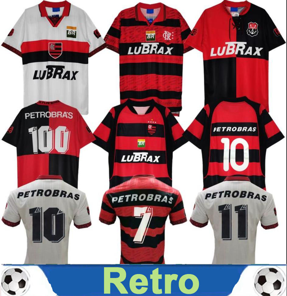 

1995 96 03 04 08Flamengo retro soccer jersey 95 96 100 years Centenary Amoroso Bebeto Romario Edmundo Zinho Gilberto Savio FABINHO vintage football shirt