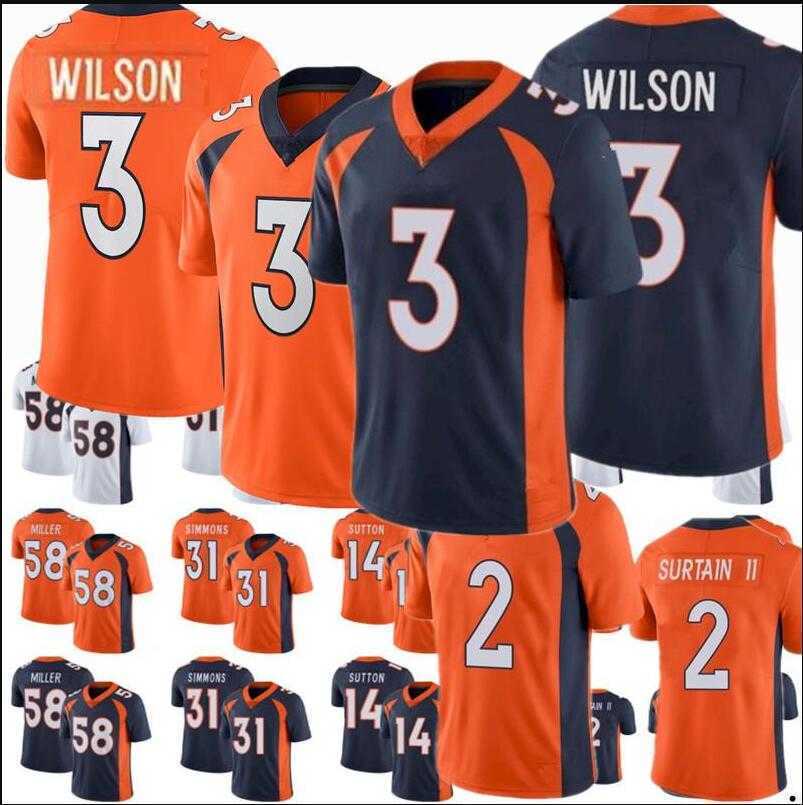 

Russell Wilson Jersey Custom Mens''Denver''Broncos''Like Jerry Jeudy Justin Simmons John Elway Patrick Surtain II football jerseys Brandon McManus 4xl, Color