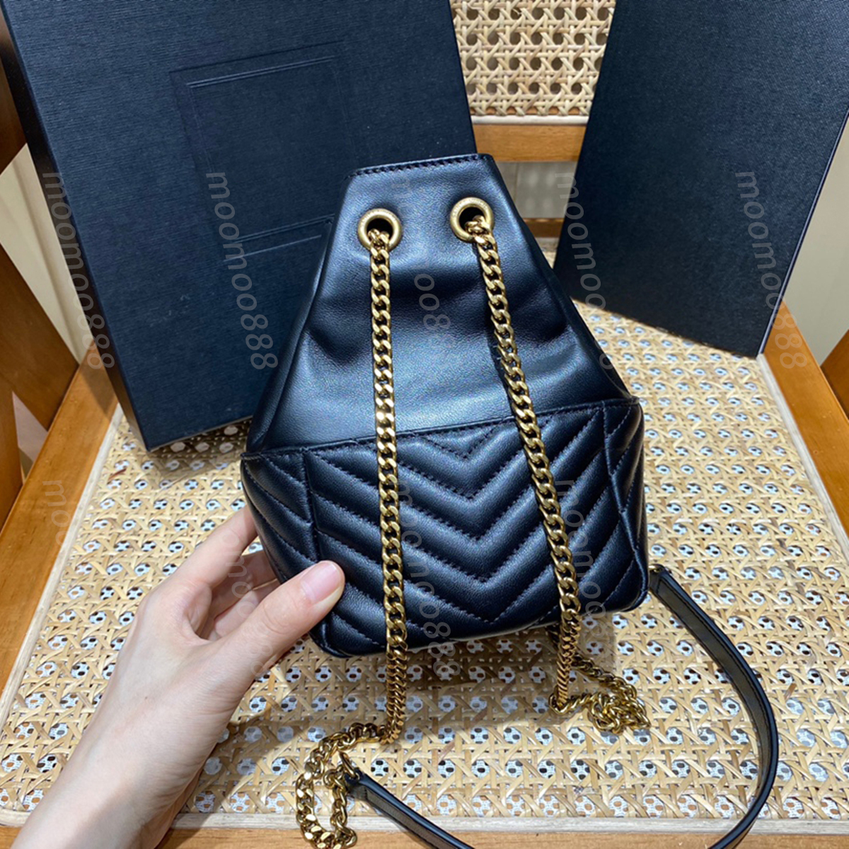 

10A Top Tier Mini Joe Bag Mirror Quality Lambskin Quilted Bucket Handbag Luxury Designer Women Real Leather Purse Crossbody Black Shoulder Box Bag Wallet On Chain, Upload pics to contact us
