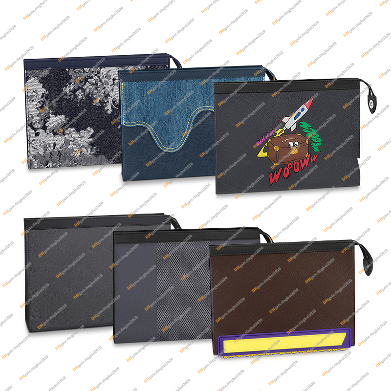 

Men Fashion Casual Designe Luxury Pochette Voyage Handbag Clutch Bag Wallet KEY POUCH Coin Purse High Quality TOP 5A M61692 N41696 M69535 XD1Q, Size: 27 x 21 x 6 cm