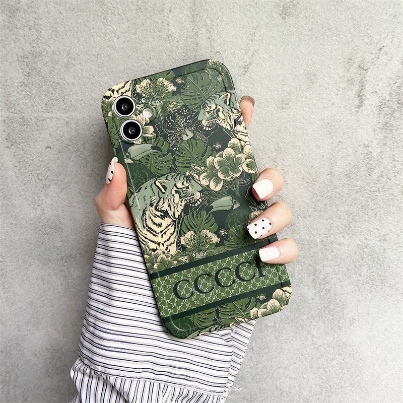 

Green Forest Luxury Designer Phone Case Classic Letter Fashion Brand Shockproof Phones Cases High Quality For iPhone 14plus 14promax 12 13 Pro Max 7 8 Plus xr x 11, Flower