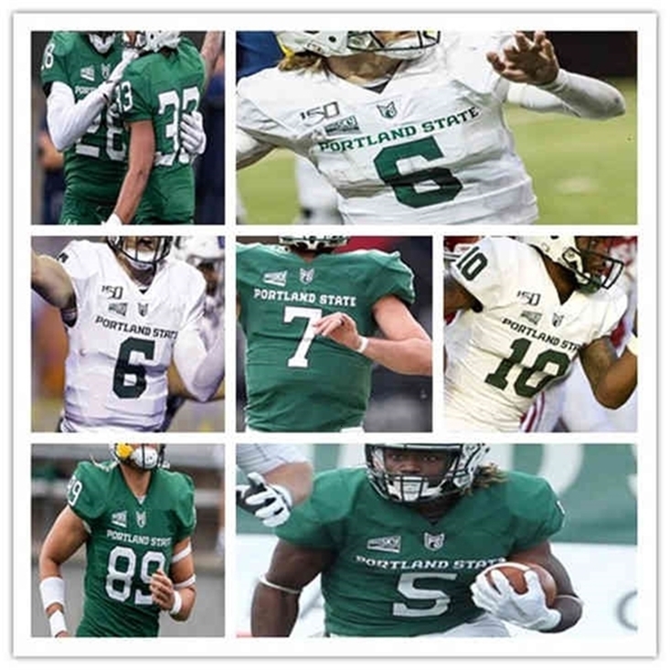 

Wskt Custom 2021 College Portland State Football Jersey Davis Alexander SIRGEO HOFFMAN MALIK WALKER EMMANUEL DAIGBE DAVIS KOETTER ROMEO GUNT 4XL, Green with 150th