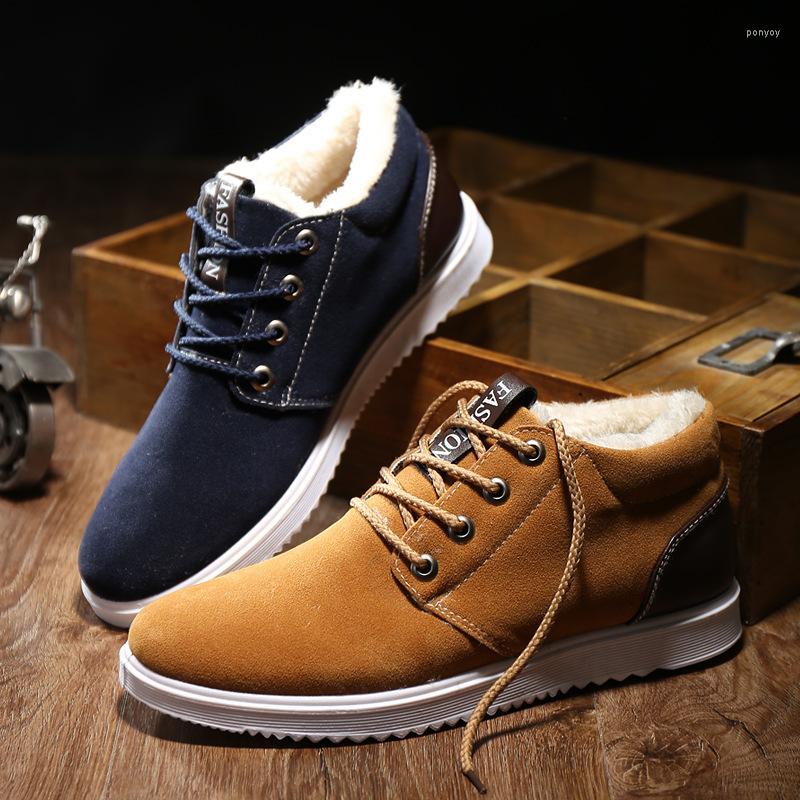 

Boots Winter For Men Plush Warm Ankle Booties Men's Shoes Man Chaussure Homme Footwear Male Sneakers Plus Size, Blue