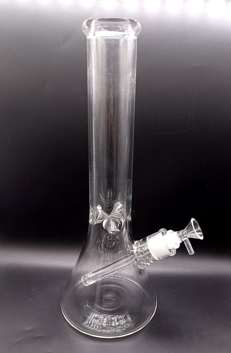 

14 inch Clear Glass Water Bong Beaker Hookahs Large Oil Dab Rigs Shisha Smoking Pipes with Accessories
