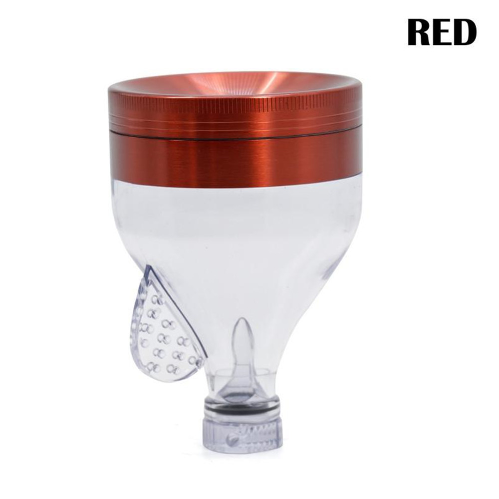 

2022 style Herb Grinder multi colors 63mm zinc alloy funnel shape concave tobacco Grinders cigarette detector smoking grinder