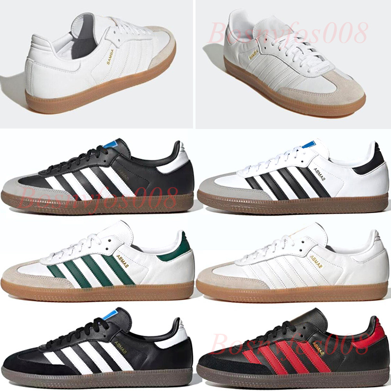 2022 Designer Men Femmes Samba Chaussures de course avec box Samba Vegan White Gum Real Madrid Mexico Manchester United Man Sneakers Mens Woman T