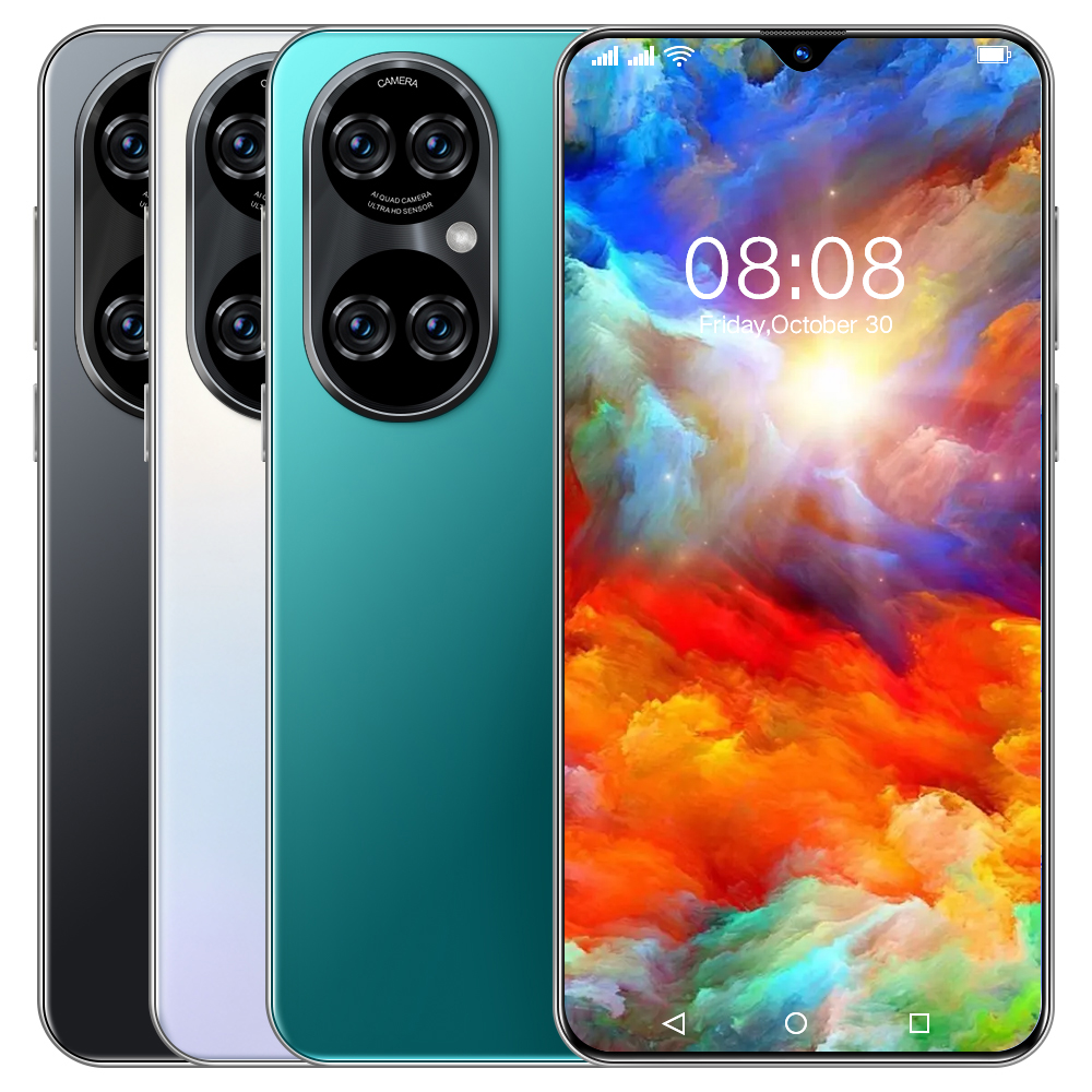 

P50 pro cell phones smartphone Show 5G network 4GB RAM 64 ROM 10 core Camera 48MP 108MP Snapdragon 8 android mobile phone Dual SIM Dual Standby, Black