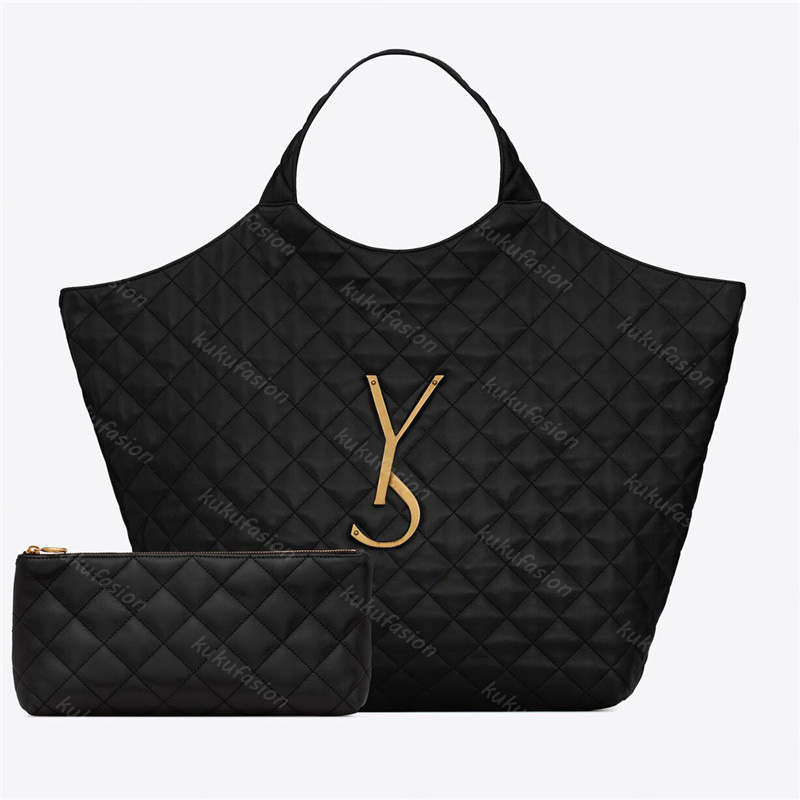 

Plus Large Women Shoulder Bags Designer Handbag Quilted Leather Icare Tote Designers Big Purse Gaby Handbags Luxury Shopper Bag With Wallet, Mid