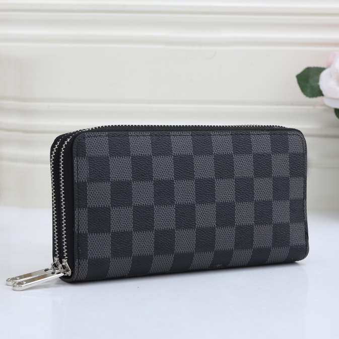

designer purse Double zipper men clutch bag Zippy coin Fashion women leather wallet Holders classic zipper wallets men's long Cheque 1014, Shipping (no send )