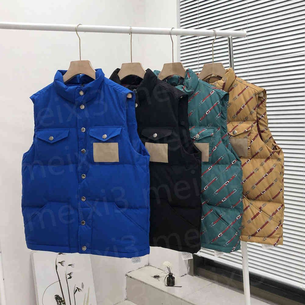 

22FW Men Down Vest Jacket Winter Joint Style Vests Coat Men and Women Outerwear Thicken Outdoor Multiple Warm Jackets Multi-pocket Designer Coats, Blue