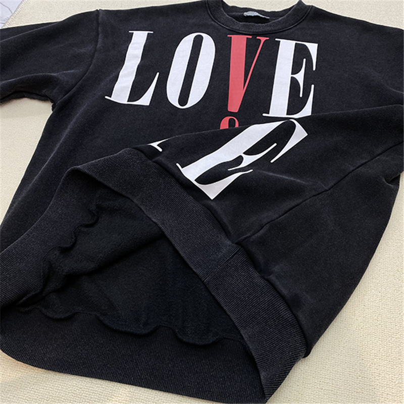 

Vintage Fleece Large Letter Sweatshirts Men Women Streetwear Crewneck 23ss