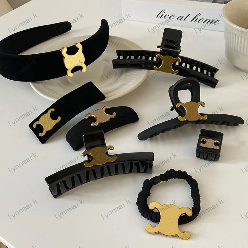 

Womens Designer Headband For Ladies Luxury Hair Clip Brand Classic Gold Buckle Fashion Hair Clips Hairpins Claws