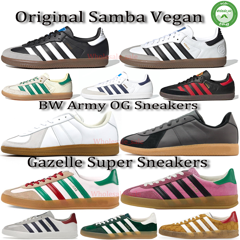With Box Hotsale Fashion Casual Shoes Samba Series BW Army Skate Sneakers Black White Gum Mens Womens Trainers Size 36-44