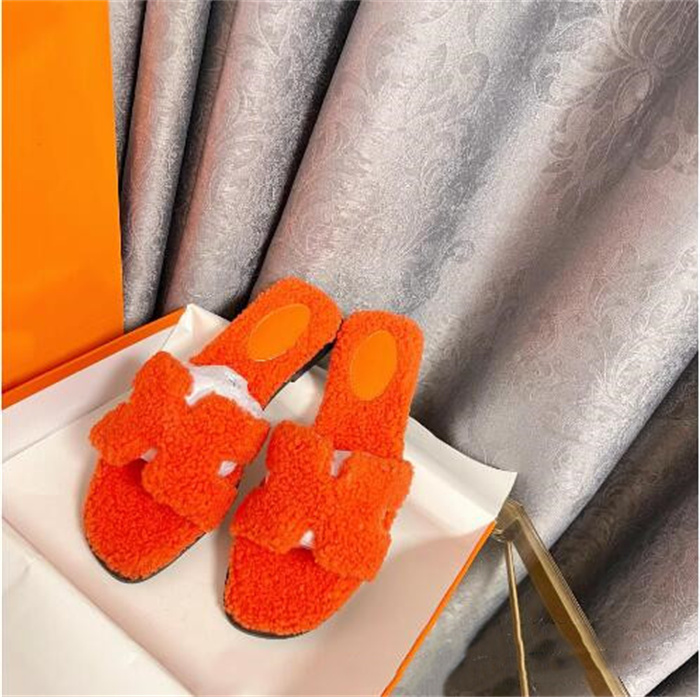 

Designer Slippers Ladies Wool Slides Women Slipper Home Sandals Girl Flip Flop Fur Slide Fashion Fluffy Furry Warm Winter Comfortable Fuzzy branded H Size 35-42, 10