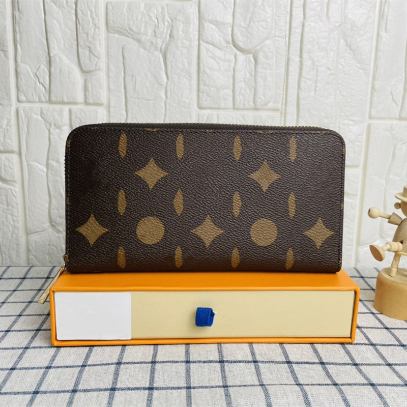 

Mens Luxury Designer Long Zipper Wallets Womens Leather Business Passport Credit Card Holder Men Animal Flower Print Wallet Women Coin Pouch With Box Dust Bag, Customize (please consult me)