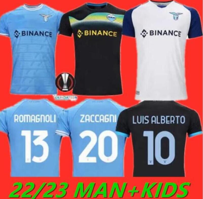 

22 23 Lazio Immobile soccer Jersey maglie 2022 ROMAGNOLI IMMOBILE LUIS BASTOS SERGEJ BADELJ LUCAS J.CORREA ZACCAGNI PEDRO home away kids jerseys football shirts 674