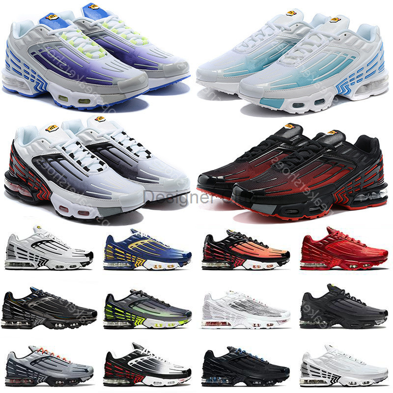 

WITH BOX Designer Top Quality Tn Plus 3.0 III Mens Running Shoes Sneakers Triple Black White Obsidian Green Aqua Volt Tiger Women sports Trainers Size US 5-12, 10