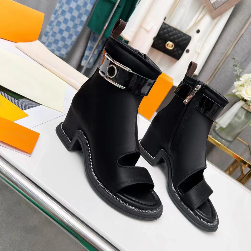 

Fashion leather women Boots shoes woman winter ankle size;35-41, Black