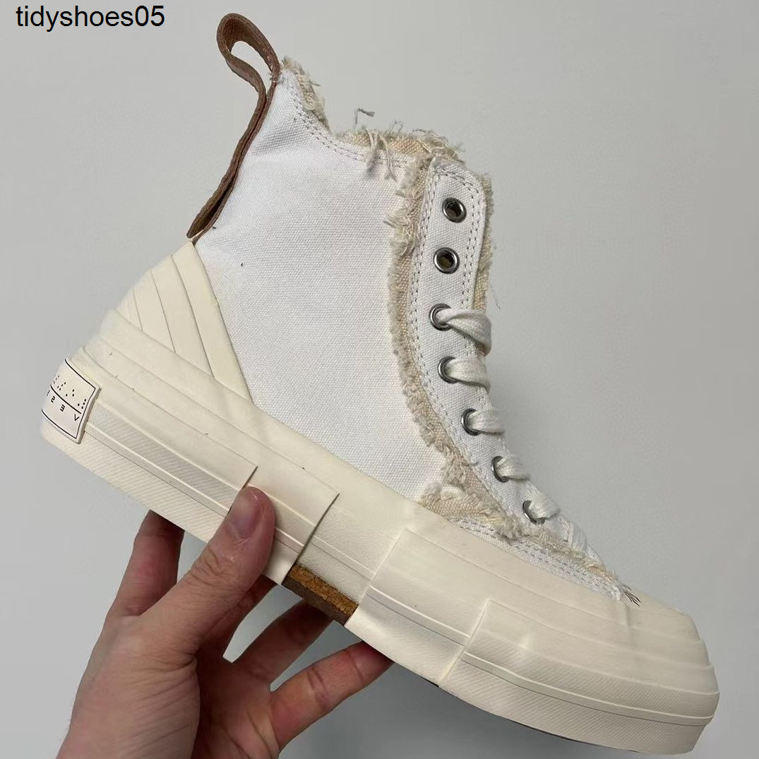 

Jianhao's Wu XVESSEL same white high top inner raised thick soled canvas shoes vulcanized shoes for men and women beggars PX3D