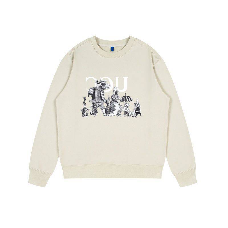 

Luxury Brand Classic Pullover Autumn And Winter Fashion Cartoon Letter Print Sweater For Men And Women Earth Color, Brown 1