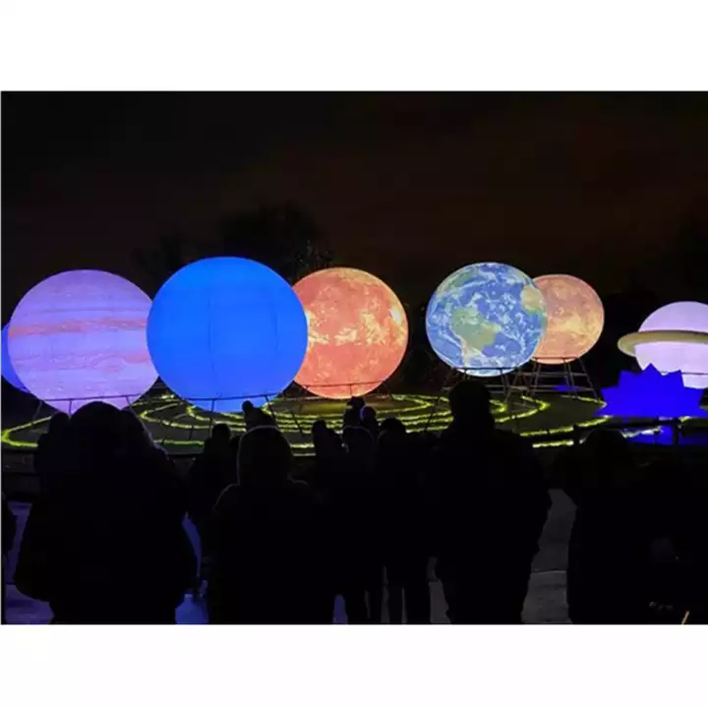 

LED Giant Inflatable Planet Balloons Earth Moon Ball Jupiter Saturn Uranus Neptune Mercury Venus For Party Decoration