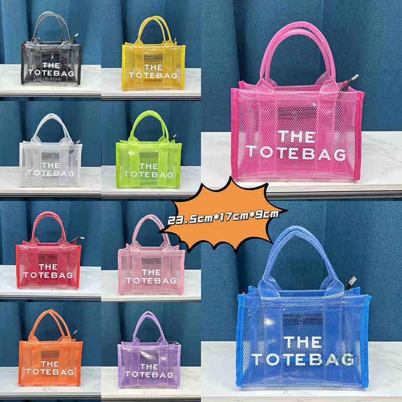 

Evening Bags Bags Evening Women S Bag 2022 New Summer Trend Pvc Mesh Tote Bag Fashion Versatile Transparent Letter Handbag 220607Multi Poch, Yellow