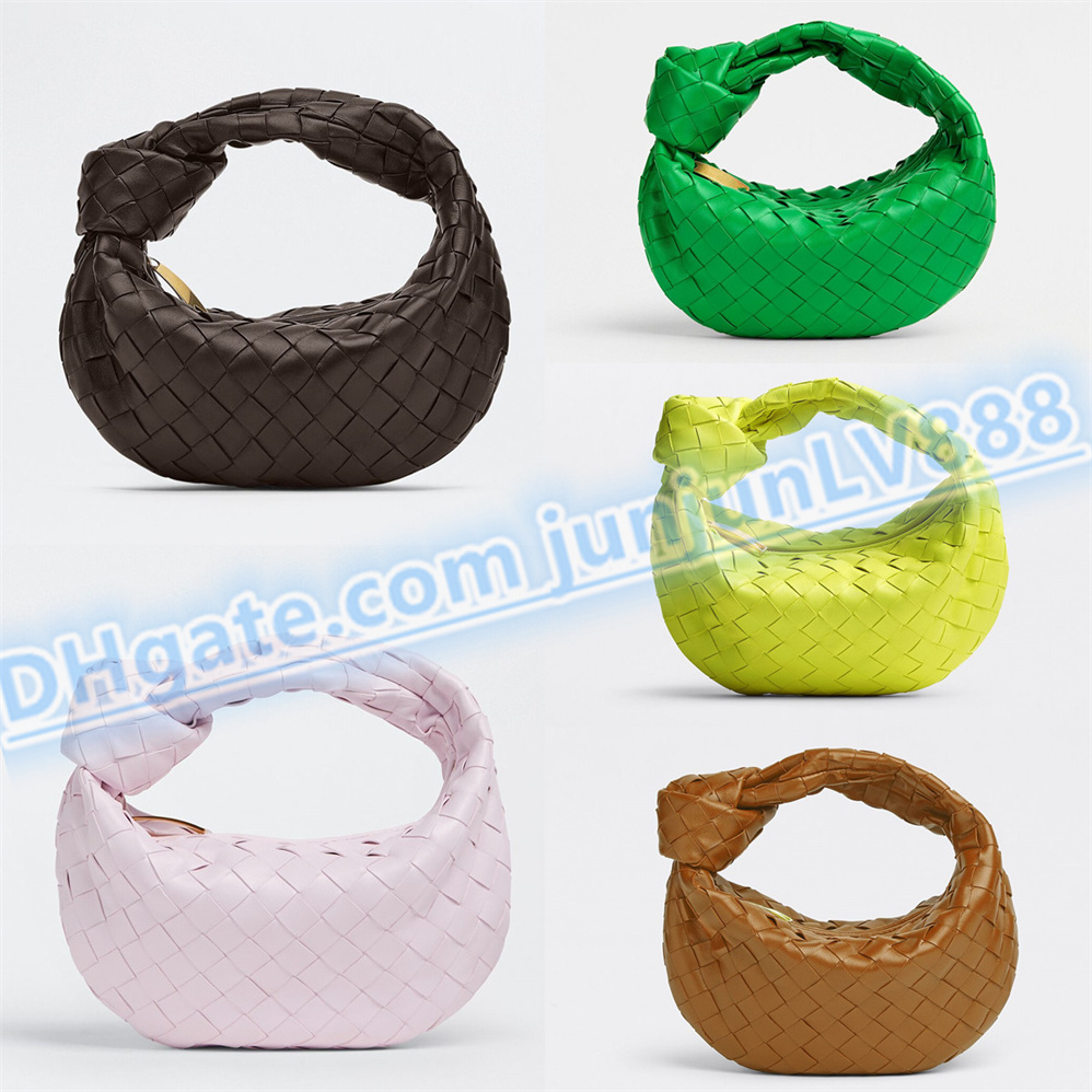 

Top quality armpit shoulder bag Fashion woven leather handbag Luxury designer Moon shaped medium bag Women' shandbag cross purses, Paper box