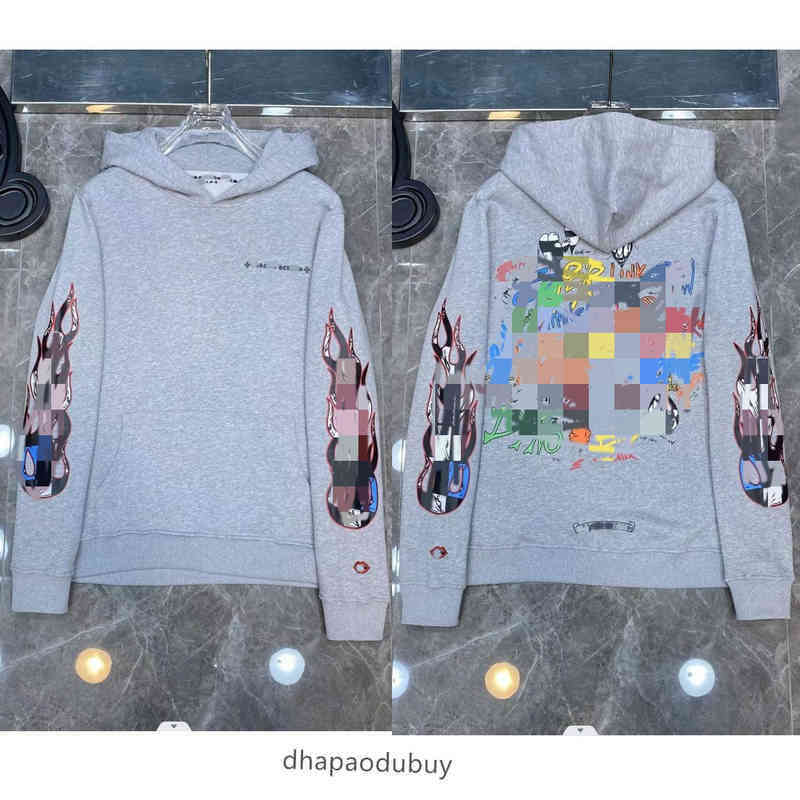 

Men' Hoodies Sweatshirts Classic Luxury Designer Fashion Ch Mens Chrome Horseshoe Sanskrit Cross Print Hearts Hooded High Quality Swea, 15