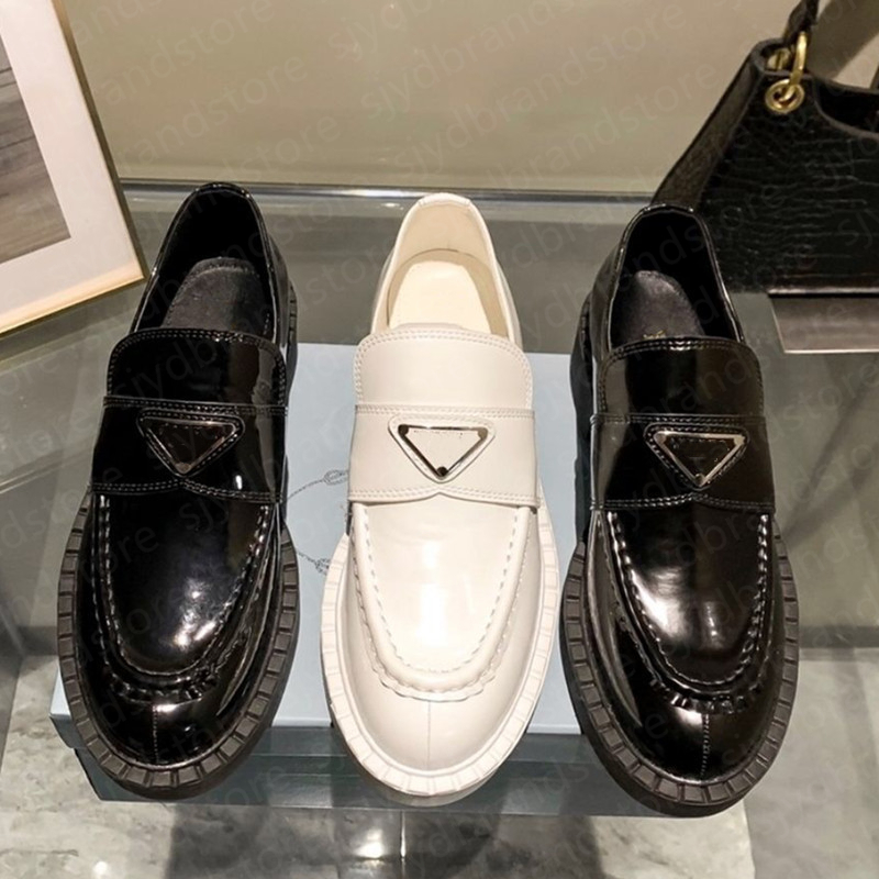 

Designer Dress Shoes High Heel Flat Shoe Social Chunky Women Wedding Party Quality Leather Business Formal Loafer With Original Box Fashion