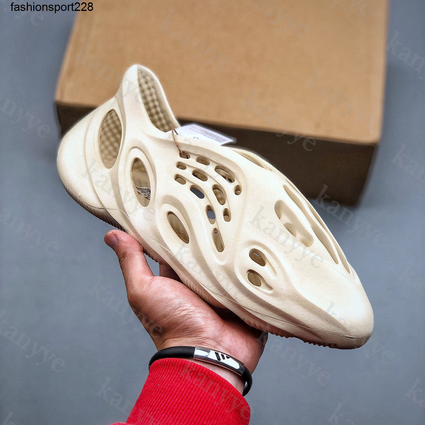 

Slippers Designer Sandals Slides Sneakers Shoes Fashion Trainers Slider Foam Runner Slippers Graffiti Bone White Resin Desert Sand Rubber Summer, 10