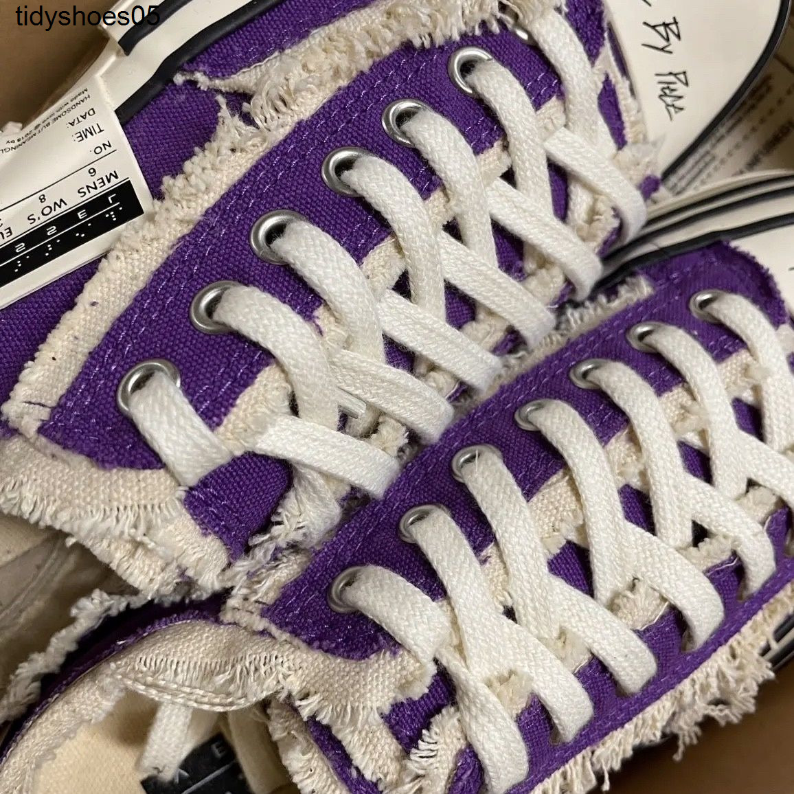 

XVESSEL Wu Jianhao's same purple low top inner high thick soled canvas shoes vulcanized for men and women beggars 09OA