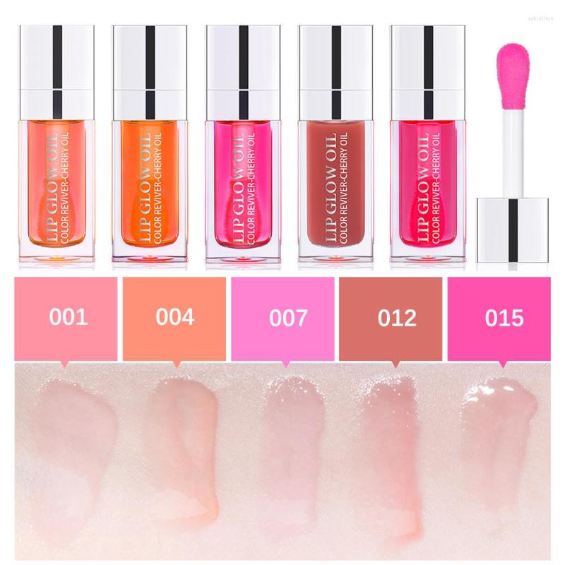 

Lip Gloss 6ML Crystal Jelly Moisturizing Glow Oil Kit Cherry Plumping Sexy Plump Tinted Plumper Makeup, 012