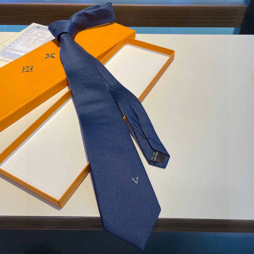 

Desginer Business Tie Handmake Woven Plaid Blue Silk Ties For Work Men Fashion Style Luxury Letter L Party Gifts 22092305CZ