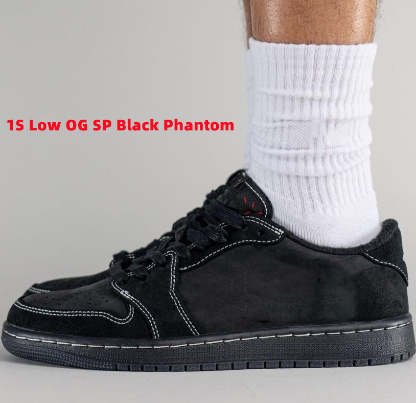 

1S Travises Low Black Phantom Basketball Shoes 2023 sneakers trainer fashion with box size us5.5-12, Contact us