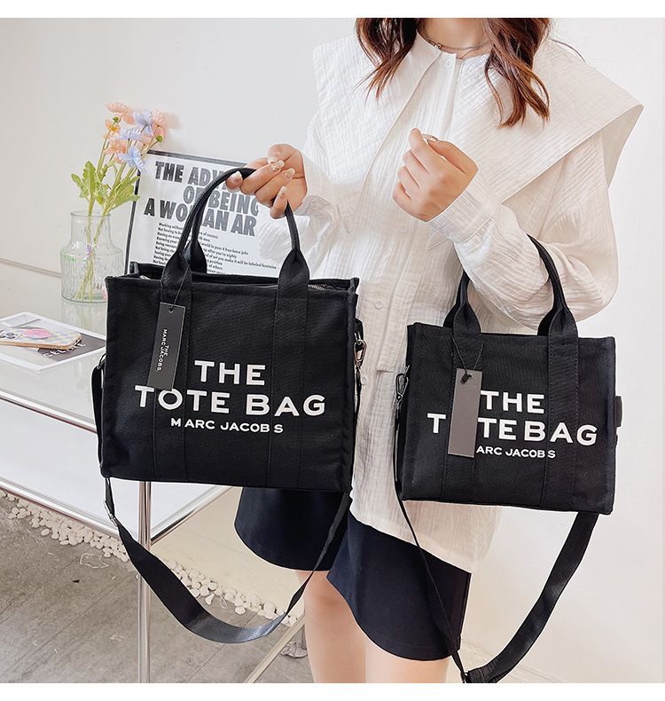 

Marc Jocobs The Tote Bag Lady Famous Designer Cool Practical Large Capacity Plain Cross Body Shoulder Handbag Women Great Coin Purse Bags Square Canvas Wallets, 22cm