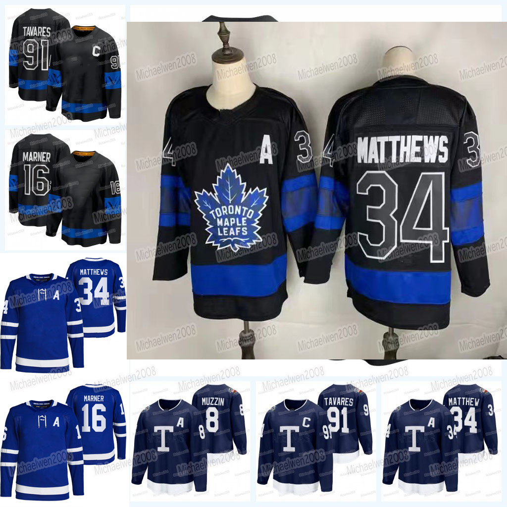 

34 Auston Matthews Toronto Ilya Samsonov Jersey Maple Leafs Mitchell Marner Morgan Rielly Tavares William Nylander Mark Giordano Nicholas Robertson Jason Spezza, Men